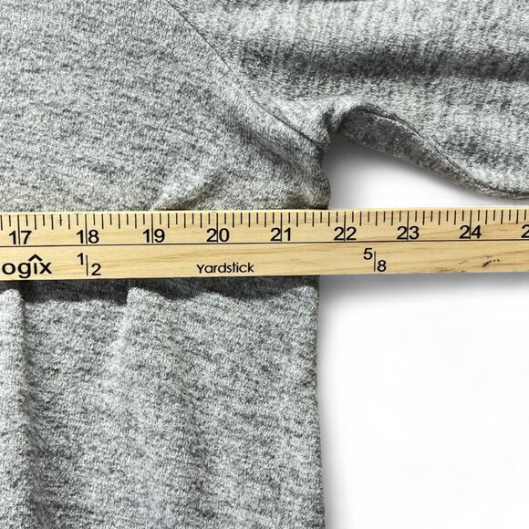 EVRI Gray and Black Long Sleeve Tunic Crew Neck Sheer Black Fabric Size lX - Picture 5 of 11